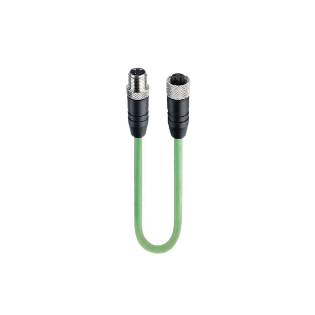 M12 - D coded Profinet Data Double-ended cord set male - Female